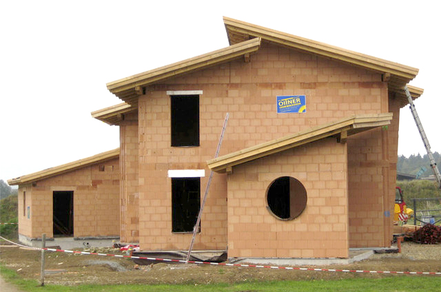 Ziegelfertigteilbauweise